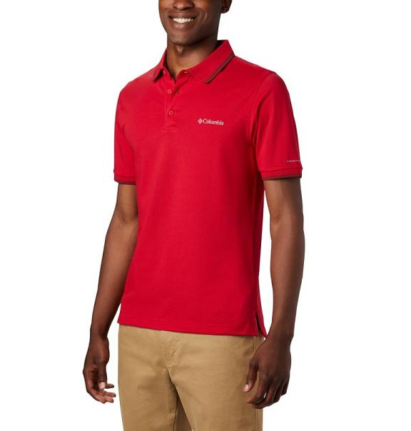 Columbia Collegiate Polo Red For Men's NZ53814 New Zealand